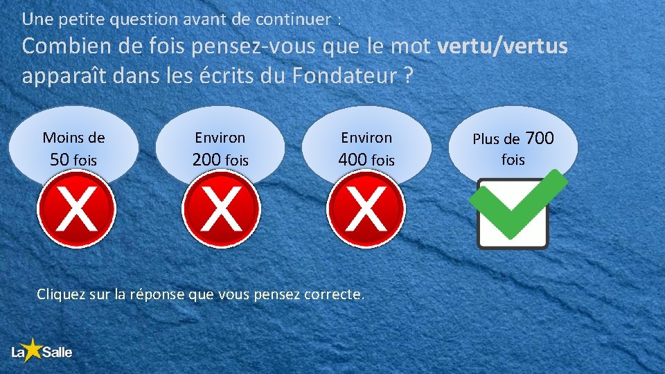 Une petite question avant de continuer : Combien de fois pensez-vous que le mot Une petite question avant de continuer : Combien de fois pensez-vous que le mot