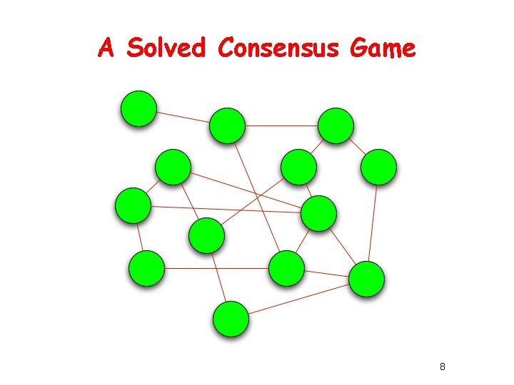 A Solved Consensus Game 8 A Solved Consensus Game 8