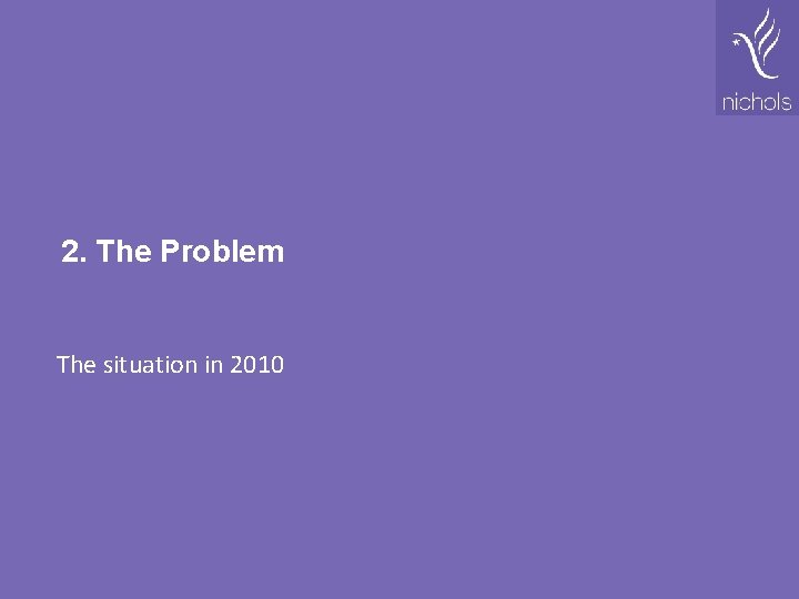 2. The Problem The situation in 2010 