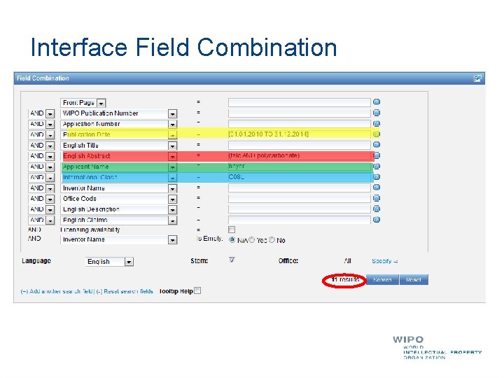 Interface Field Combination Interface Field Combination