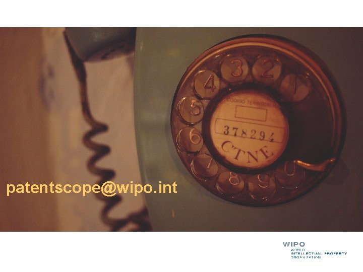 patentscope@wipo. int patentscope@wipo. int
