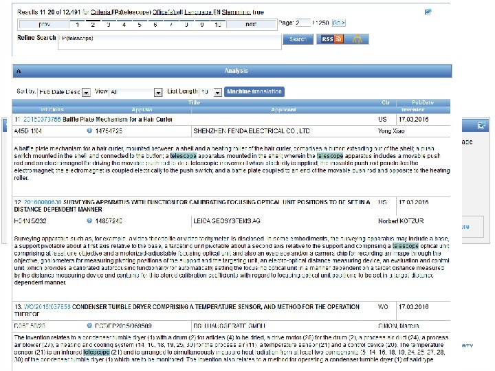 Interface simple - keywords Interface simple - keywords