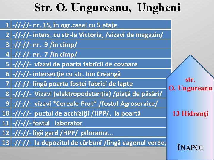 Str. O. Ungureanu, Ungheni 1 2 3 4 5 6 7 8 9 10