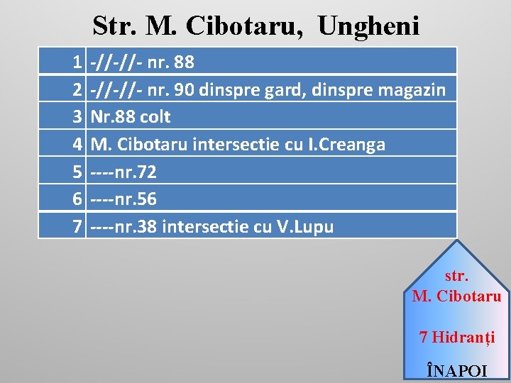 Str. M. Cibotaru, Ungheni 1 2 3 4 5 6 7 -//-//- nr. 88