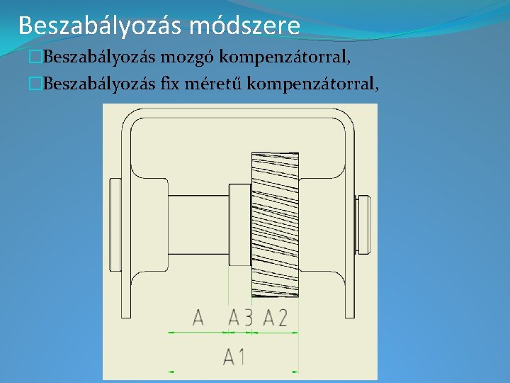 Beszabályozás módszere �Beszabályozás mozgó kompenzátorral, �Beszabályozás fix méretű kompenzátorral, 