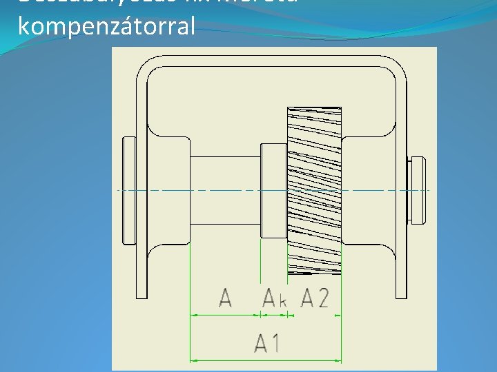 Beszabályozás fix méretű kompenzátorral 