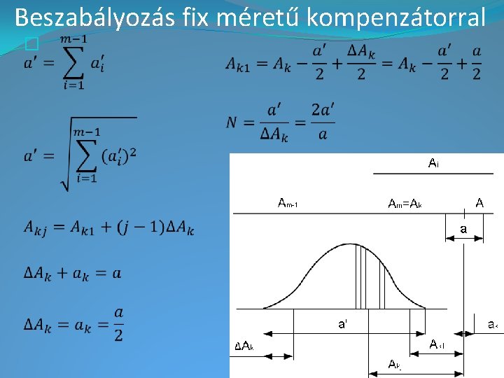 Beszabályozás fix méretű kompenzátorral � 