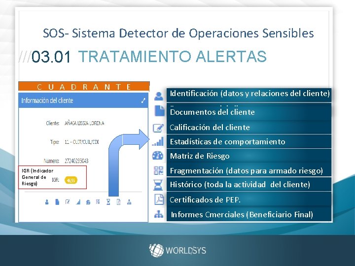 SOS- Sistema Detector de Operaciones Sensibles ///03. 01 TRATAMIENTO ALERTAS C U A D SOS- Sistema Detector de Operaciones Sensibles ///03. 01 TRATAMIENTO ALERTAS C U A D