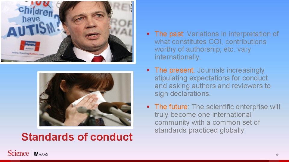 § The past: Variations in interpretation of what constitutes COI, contributions worthy of authorship,