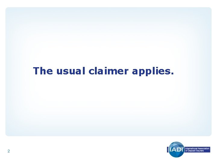 The usual claimer applies. 2 