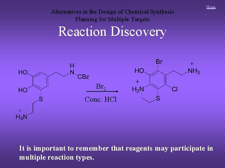 Alternatives in the Design of Chemical Synthesis Planning for Multiple Targets Home Reaction Discovery Alternatives in the Design of Chemical Synthesis Planning for Multiple Targets Home Reaction Discovery