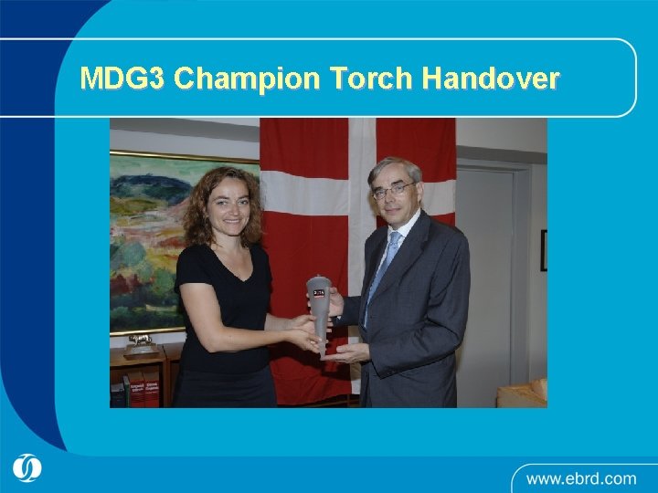 MDG 3 Champion Torch Handover 