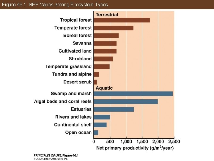 Figure 46. 1 NPP Varies among Ecosystem Types 