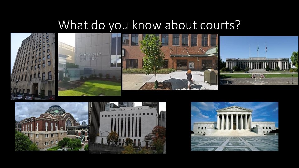 What do you know about courts? What do you know about courts?