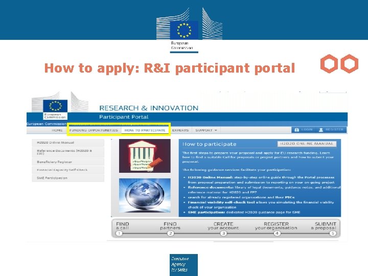 How to apply: R&I participant portal 