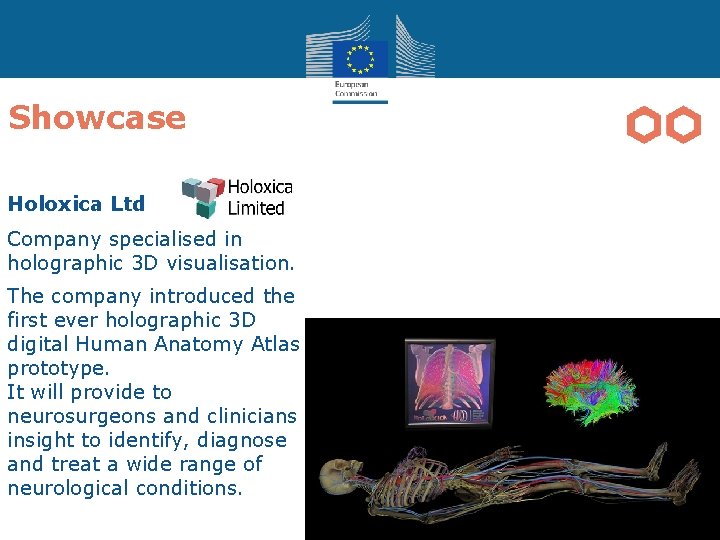 Showcase Holoxica Ltd Company specialised in holographic 3 D visualisation. The company introduced the