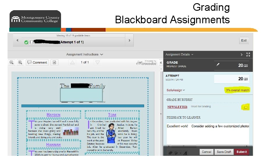 Grading Blackboard Assignments 