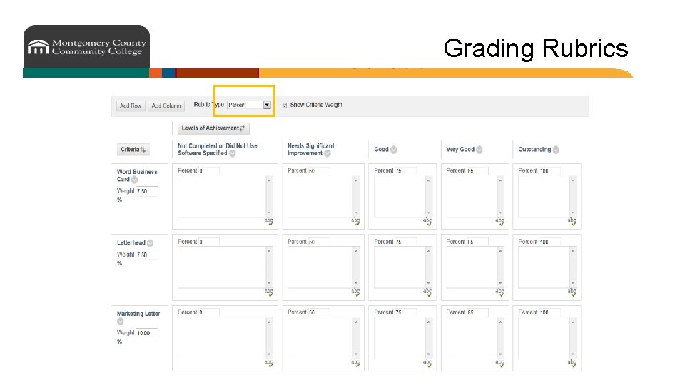 Grading Rubrics Grading Rubrics