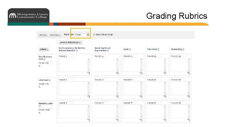 Grading Rubrics 