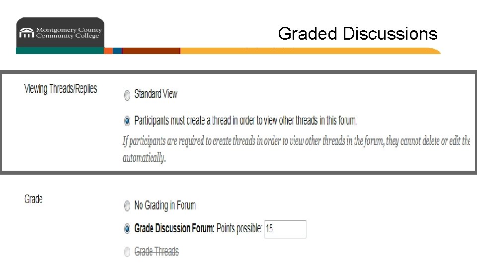 Graded Discussions 