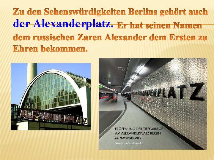 der Alexanderplatz. 