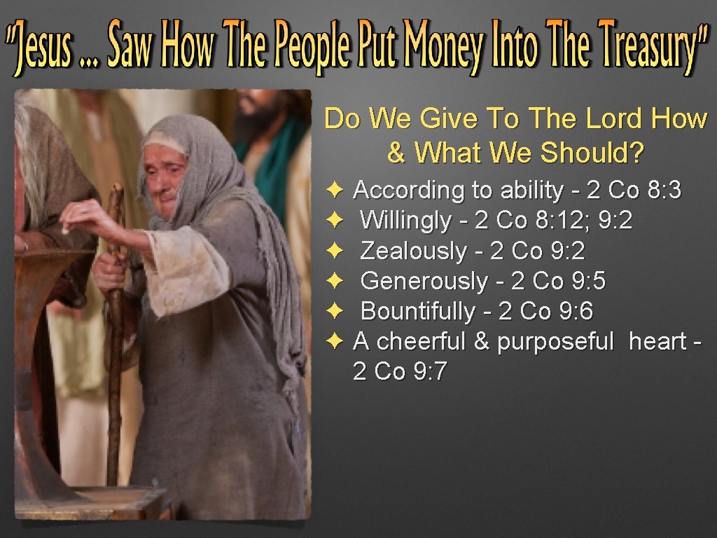 Do We Give To The Lord How & What We Should? ✦ According to Do We Give To The Lord How & What We Should? ✦ According to