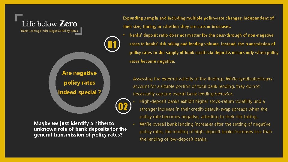 Expanding sample and including multiple policy-rate changes, independent of their size, timing, or whether