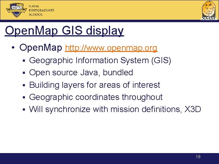 Open. Map GIS display • Open. Map http: //www. openmap. org § § §