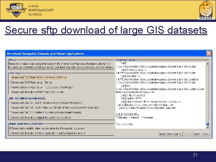 Secure sftp download of large GIS datasets 21 