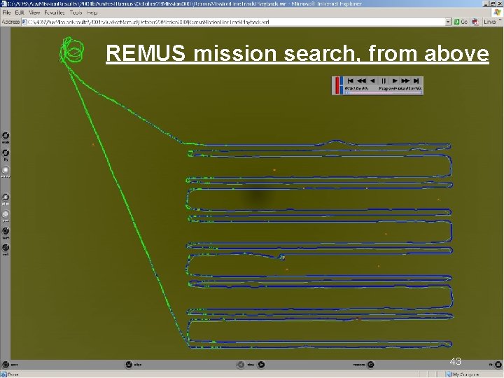 REMUS mission search, from above 43 