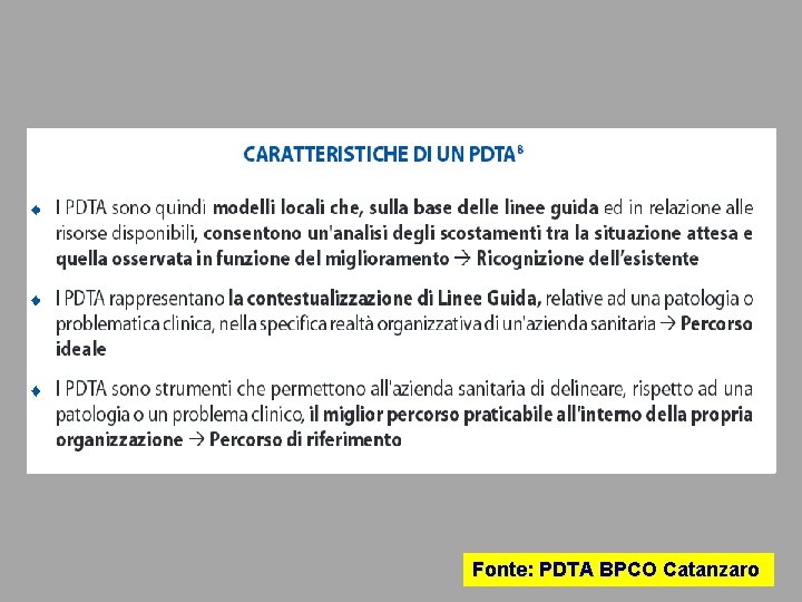 Fonte: PDTA BPCO Catanzaro 