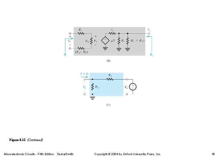 Figure 8. 12 (Continued) Microelectronic Circuits - Fifth Edition Sedra/Smith Copyright 2004 by Oxford