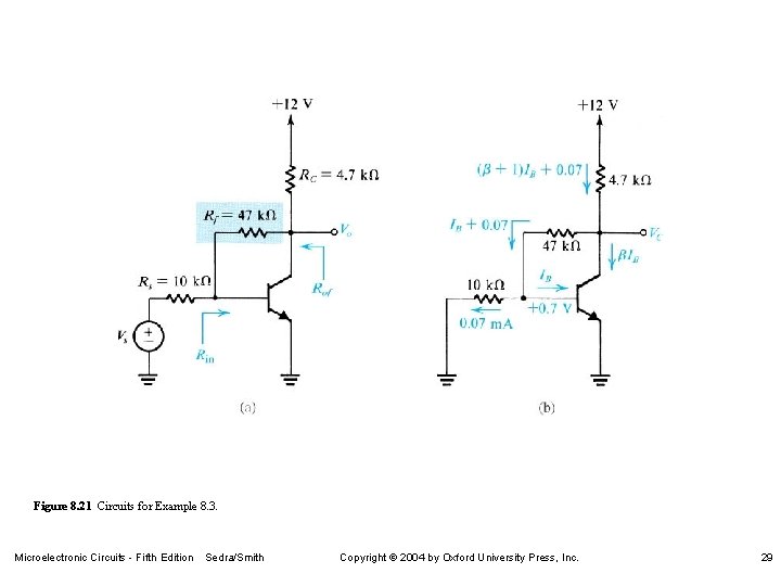 Figure 8. 21 Circuits for Example 8. 3. Microelectronic Circuits - Fifth Edition Sedra/Smith Figure 8. 21 Circuits for Example 8. 3. Microelectronic Circuits - Fifth Edition Sedra/Smith