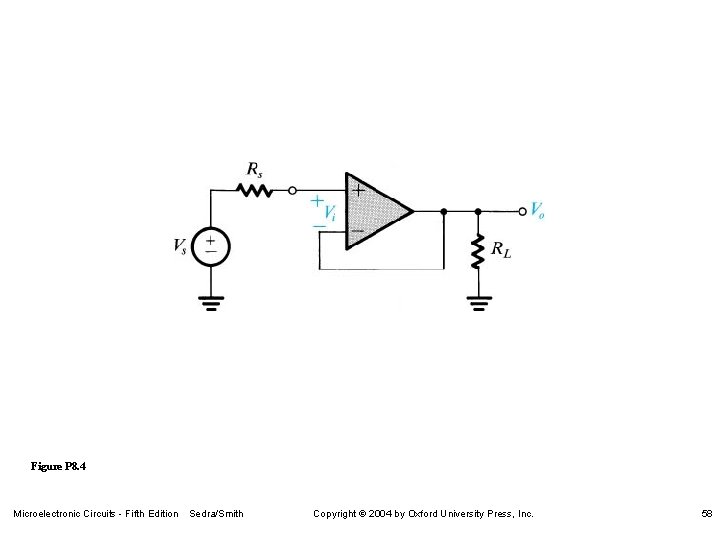 Figure P 8. 4 Microelectronic Circuits - Fifth Edition Sedra/Smith Copyright 2004 by Oxford