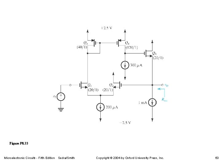 Figure P 8. 33 Microelectronic Circuits - Fifth Edition Sedra/Smith Copyright 2004 by Oxford Figure P 8. 33 Microelectronic Circuits - Fifth Edition Sedra/Smith Copyright 2004 by Oxford