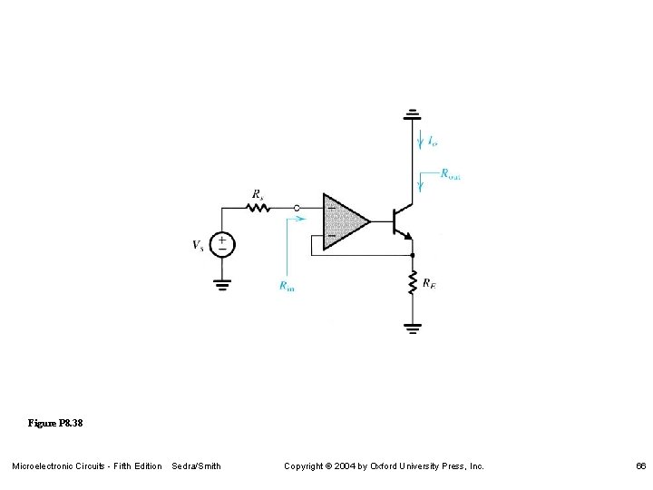 Figure P 8. 38 Microelectronic Circuits - Fifth Edition Sedra/Smith Copyright 2004 by Oxford Figure P 8. 38 Microelectronic Circuits - Fifth Edition Sedra/Smith Copyright 2004 by Oxford