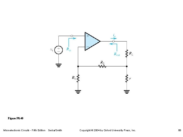 Figure P 8. 40 Microelectronic Circuits - Fifth Edition Sedra/Smith Copyright 2004 by Oxford Figure P 8. 40 Microelectronic Circuits - Fifth Edition Sedra/Smith Copyright 2004 by Oxford