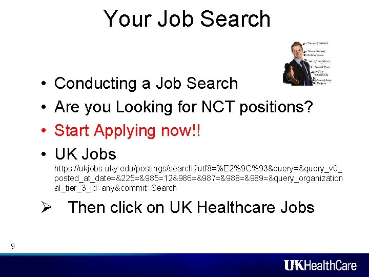 Your Job Search • • Conducting a Job Search Are you Looking for NCT