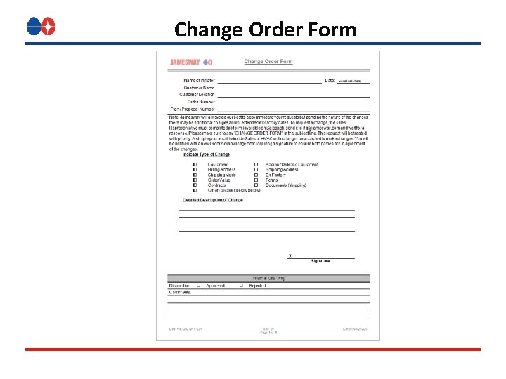 Change Order Form 