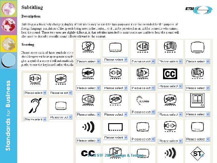 ETSI STF 286 - Design & Testing 14 