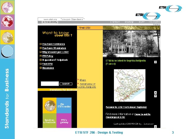 ETSI STF 286 - Design & Testing 3 