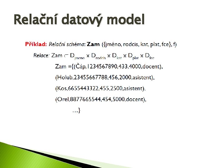 Relační datový model 