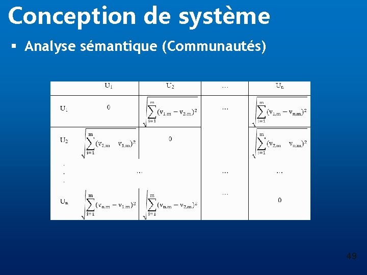 Conception de système § Analyse sémantique (Communautés) 49 