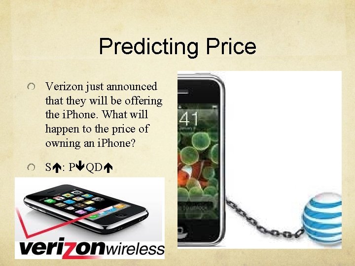 Predicting Price Verizon just announced that they will be offering the i. Phone. What