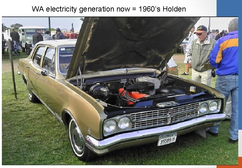 WA electricity generation now = 1960’s Holden 