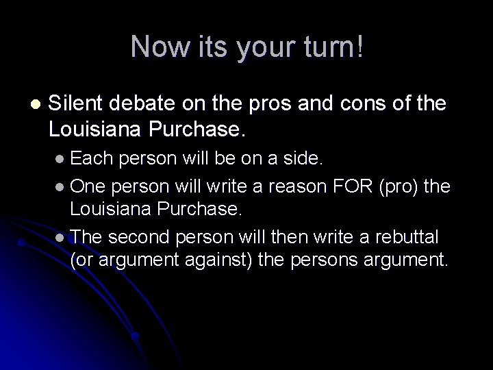 Now its your turn! l Silent debate on the pros and cons of the