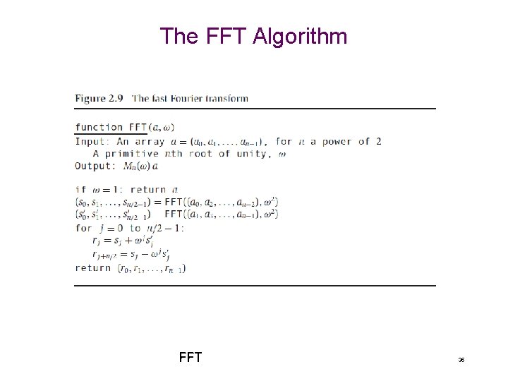 The FFT Algorithm FFT 35 