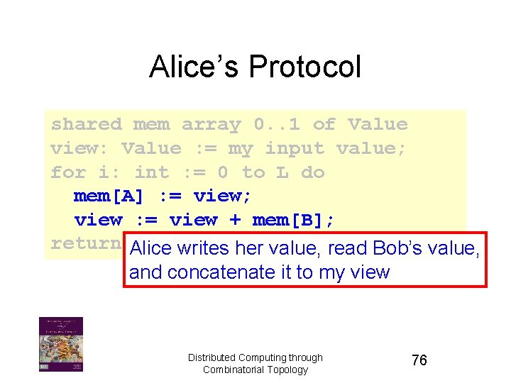 Alice’s Protocol shared mem array 0. . 1 of Value view: Value : =