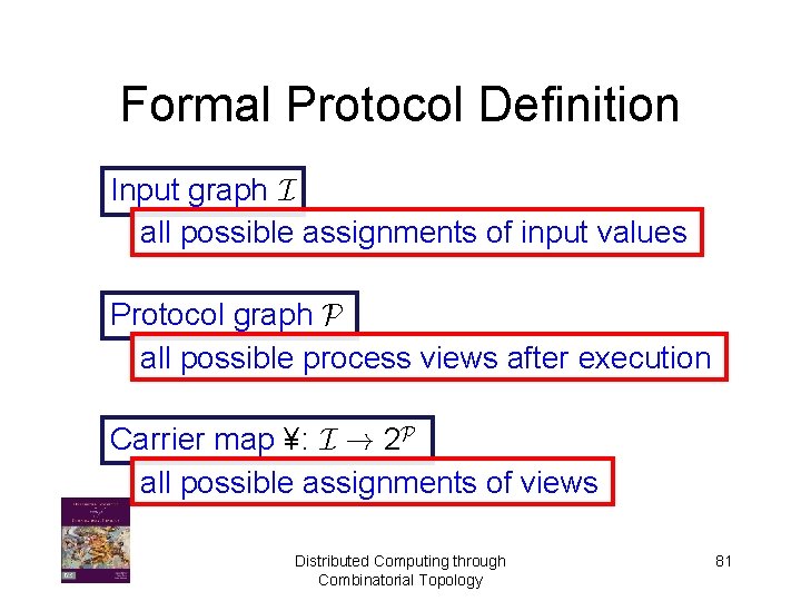 Formal Protocol Definition Input graph I all possible assignments of input values Protocol graph