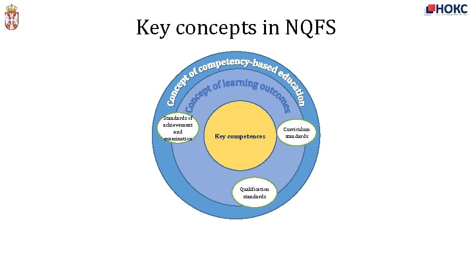 Key concepts in NQFS Standards of achievement and examination Key competences Qualification standards Curriculum